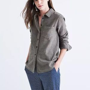 Madewell Flannel Shrunken Ex-Boyfriend Shirt